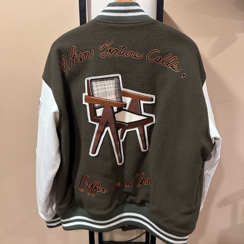 Readymade Chair Logos Varsity Lettermen Green Jacket - Picture 3 of 14